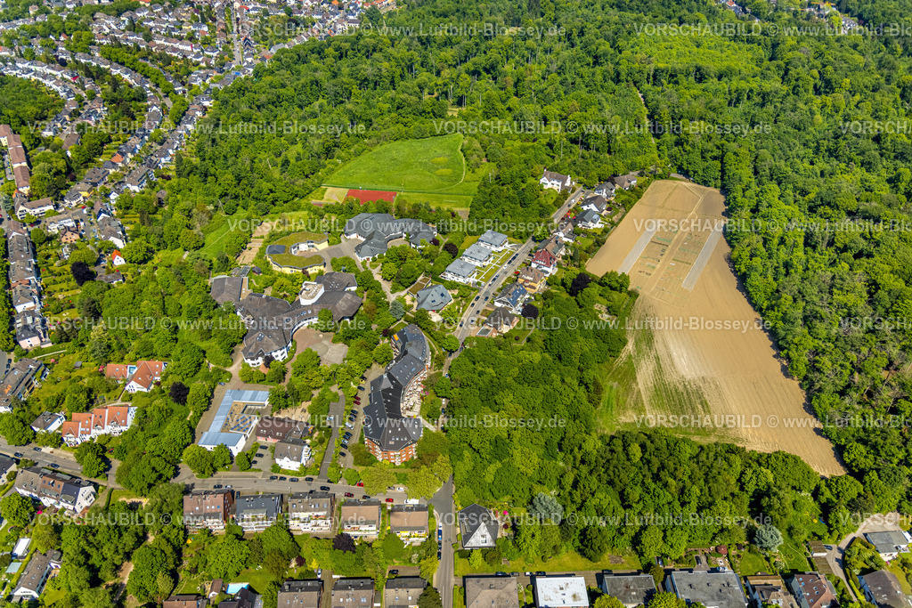 Essen230511927 | Luftbild, Pott Gärten, Gemüseanbaufeld an der Vittinghoffstraße, Waldorfschule, Stadtwald, Essen, Ruhrgebiet, Nordrhein-Westfalen, Deutschland