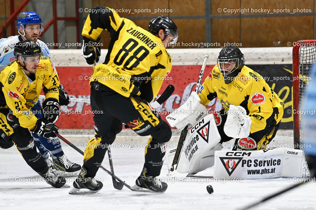 EC Spittal Hornets vs. ESC Steindorf 28.10.2023 | #1 Zauchner Rene, #88 Zauchner Daniel, #27 Moser Daniel