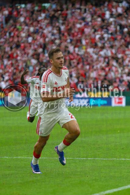 29.08.2026, GER, Fussball, Herren, Bundesliga , 1. Bundesliga, Saison 2026/2027, 1. FC Köln - TSG 1899 Hoffenheim | Thijs Dallinga (KOE) Torjubel, jubelt nach seinem Treffer zum 3:2