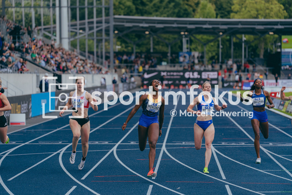 Deutsche Meisterschaften der Frauen und Männer 2026 | Judith Bilepo Mokobe, USC Mainz, 200-Meter-Lauf, Finale, Deutsche Meisterschaften der Frauen und Männer 2026, Lohrheidestadion Bochum-Wattenscheid, 26.07.2026. Foto: Marcel Schwering / sportimfokus - Realisiert mit Pictrs.com