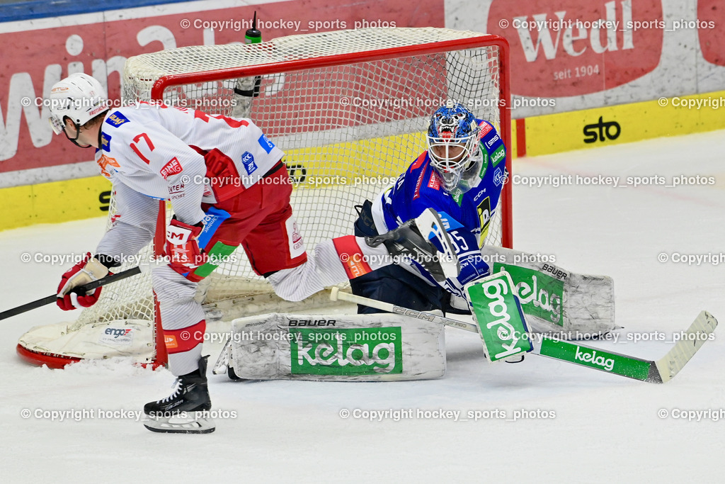EC IDM WÄRMEPUMPEN VSV vs. EC KAC | Penalty, #17 Pastujov Nick EC KAC, #35 Cannata Joe EC VSV, EC IDM WÄRMEPUMPEN VSV vs. EC KAC, EC IDM WÄRMEPUMPEN VSV vs. EC KAC am 02.02.2025 in Villach (Stadthalle Villach), Austria, (Photo by Bernd Stefan)