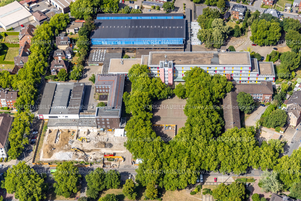 Oberhausen220800772 | Luftbild, Gesamtschule Osterfeld mit Baustelle Westfälische Straße, Osterfeld, Oberhausen, Ruhrgebiet, Nordrhein-Westfalen, Deutschland
