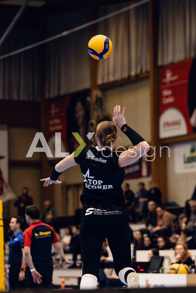 Volleyball I Frauen I Saison 2025-2026 I Volleyball NLA | Women I Round 14 I VC Kanti Schaffhausen - NLZ Volleyball Academy Zürich I 16.01.2026 | VC Kanti Schaffhausen - 9 Jordan Lockwood (USA) – Diagonal - Realisiert mit Pictrs.com