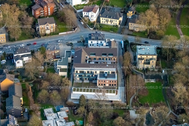 Witten230102321 | Luftbild, Baustelle Wohnhäuser für Lofts auf dem ehemaligen Scharfen Gelände sowie Scharfen Villa und Gustav Lohmann Villa, Witten, Ruhrgebiet, Nordrhein-Westfalen, Deutschland