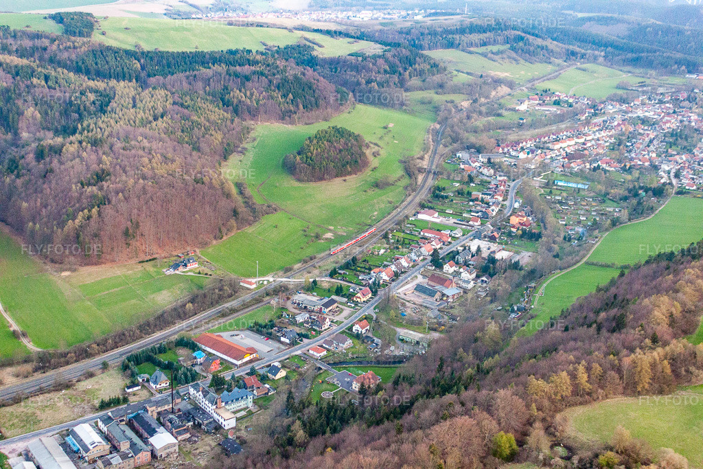 Luftbild: Liebenstein im Ortsteil Gräfenroda in Geratal im Bundesland Thüringen in Deutschland. Foto: IMG_25836.jpg vom 17.04.2010 durch Werner Riehm/FLY-FOTO.de