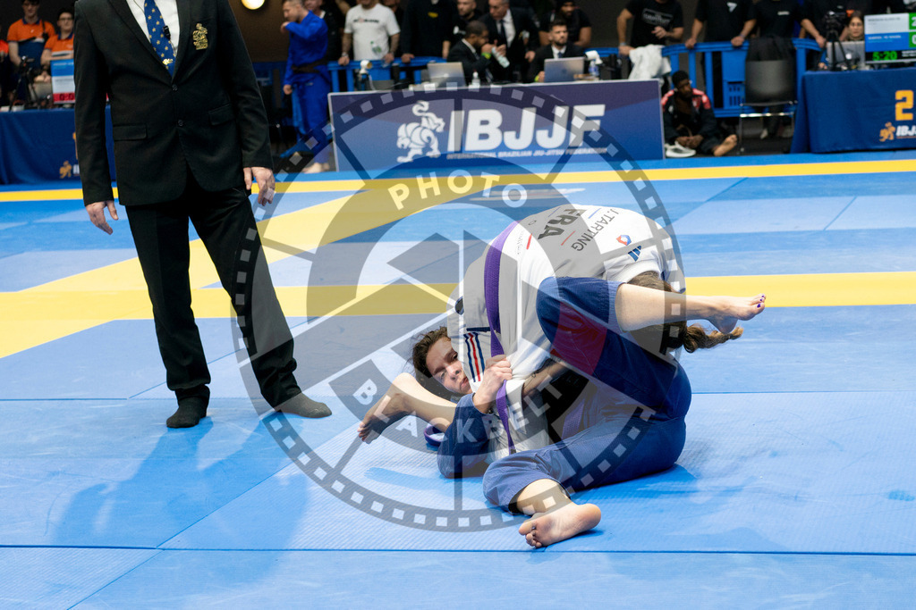 20240124PBB04973 | Fighters compete during the second day of the IBJJF European Championship in Paris, France, on January 24, 2024.