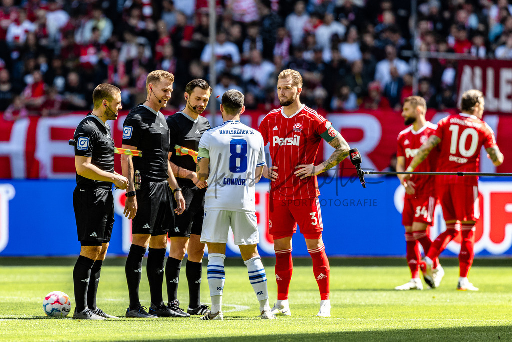 Fortuna Düsseldorf vs. Karlsruher SC | Düsseldorf, 30.04.2023: 2. Bundesliga, 30. Spieltag, Fortuna Düsseldorf gegen Karlsruher SC in der Merkur Arena in Düsseldorf. Foto: sportfotografie.ms | Markus Paletta - Realisiert mit Pictrs.com