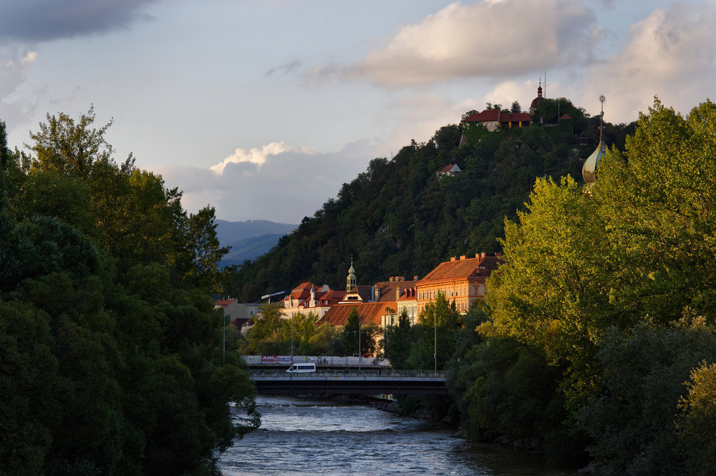 Blick auf Schlossberg | Graz, Austria - August 16, 2011: Blick auf Schlossberg. - Realisiert mit Pictrs.com