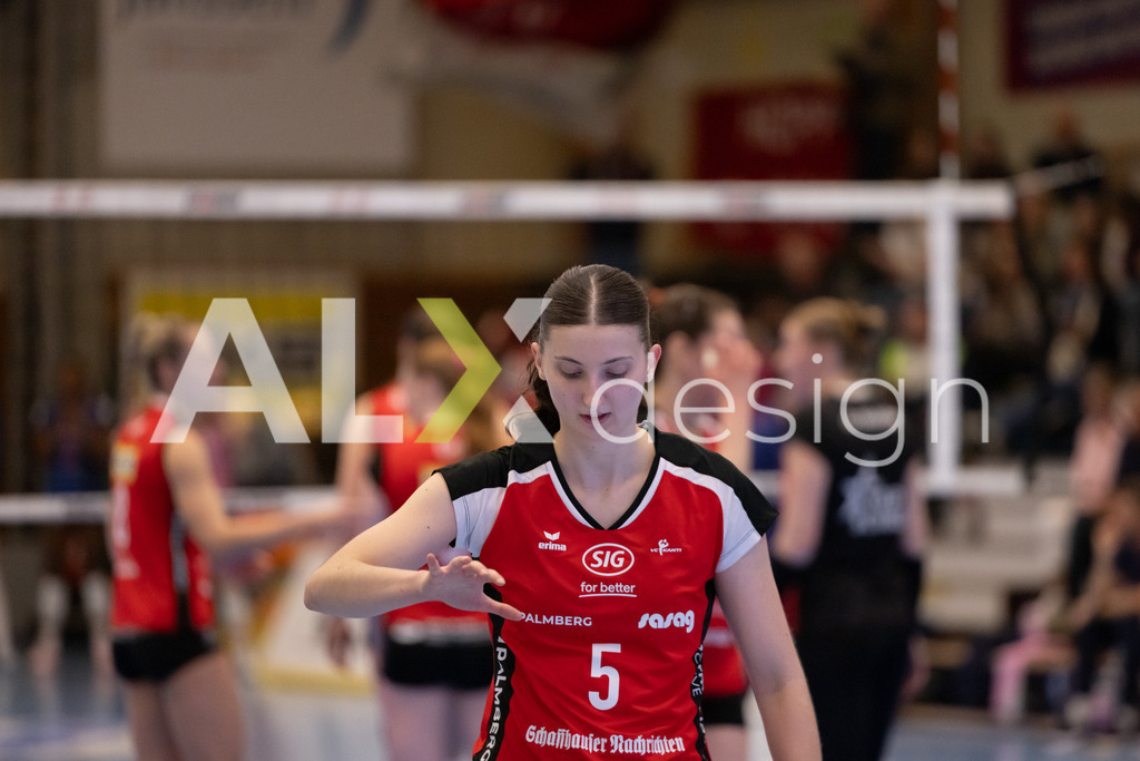 Volleyball I Frauen I Saison 2025-2026 I Volleyball NLA | Women I 1/2 Finals I  VC Kanti Schaffhausen - Sm'Aesch Pfeffingen I 18.03.2026 | 5 Wanda Herzog (CH) (VC Kanti Schaffhausen) - Mitte - Realisiert mit Pictrs.com