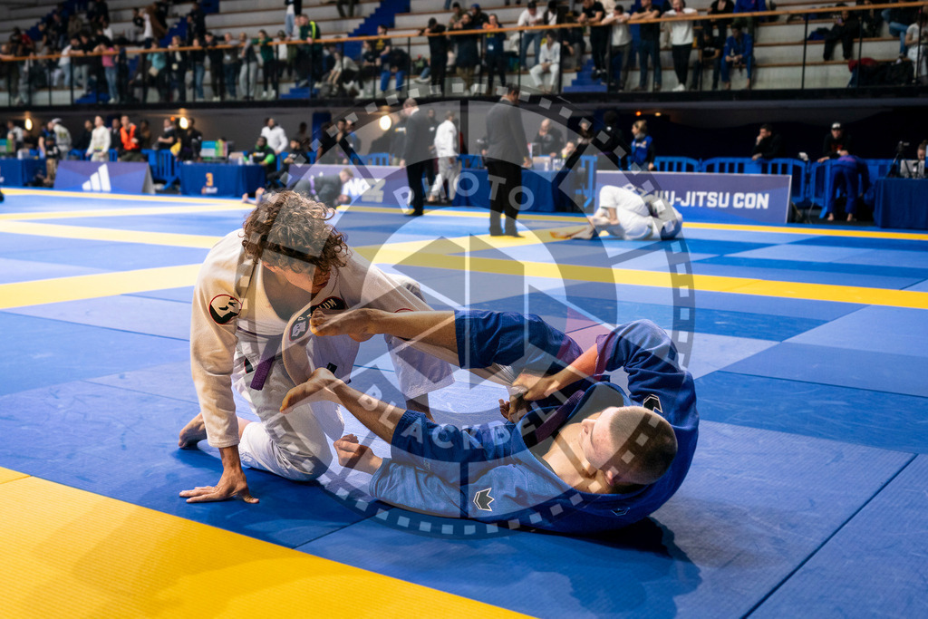 20240123PBB00523 | Fighters compete during the second day of the IBJJF European Championship in Paris, France, on January 23, 2024.