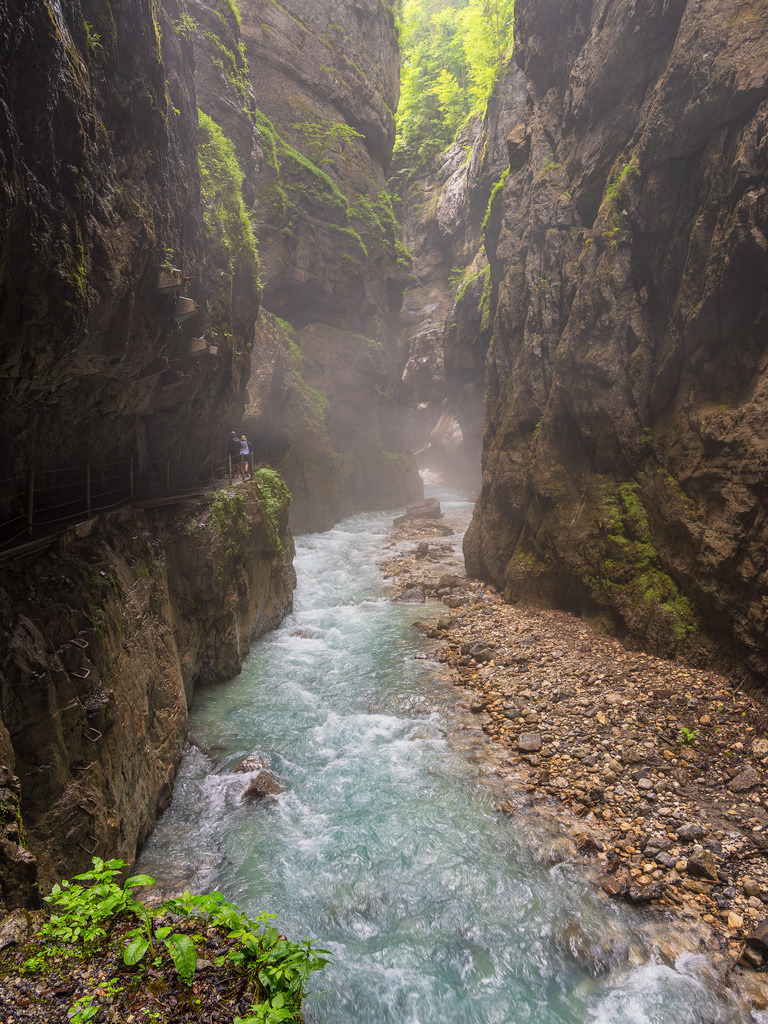 Blick in die Partnachklamm bei Garmisch-Partenkirchen | Blick in die Partnachklamm bei Garmisch-Partenkirchen.