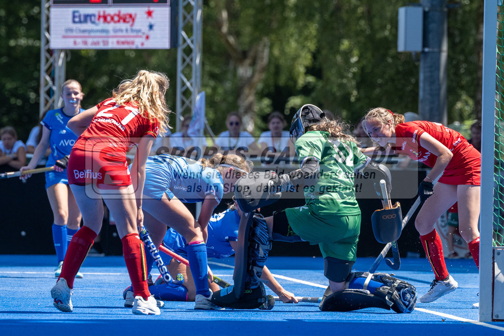 SFE_20230708_0113 | EuroHockey EM U18 Girls Belgium vs Scotland am 08.07.2023 in Krefeld (Gerd-Wellen-Hockeyanlage), Photo: Stephan Fehrmann 2023 (Sports-Gallery)