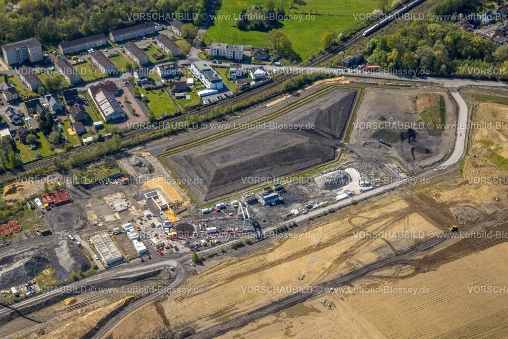 Bergkamen230406496 | Luftbild, Wasserstadt Aden, Baugebiet für geplantes Stadtquartier auf dem Gelände der ehemaligen Zeche Haus Aden, Baustelle, Weddinghofen, Bergkamen, Ruhrgebiet, Nordrhein-Westfalen, Deutschland
