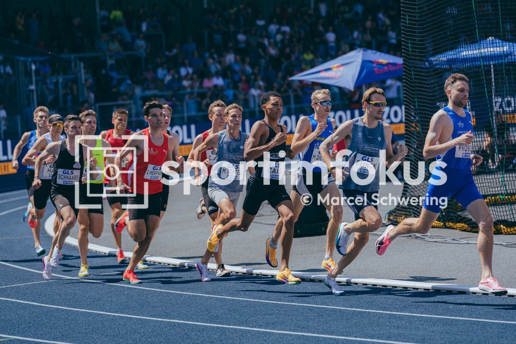 Deutsche Meisterschaften der Frauen und Männer 2026 | 1500-Meter-Lauf, Halbfinale, Deutsche Meisterschaften der Frauen und Männer 2026, Lohrheidestadion Bochum-Wattenscheid, 25.07.2026. Foto: Marcel Schwering / sportimfokus - Realisiert mit Pictrs.com