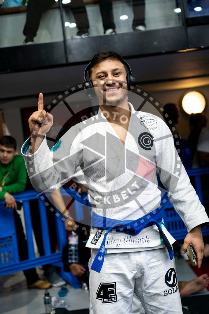 20240121PBB6472 | Fighters compete during the second day of the IBJJF European Championship in Paris, France, on January 21, 2024.