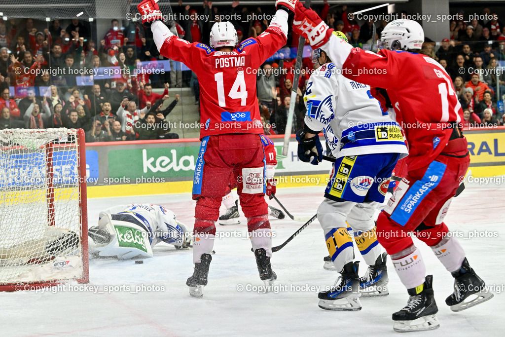 EC KAC vs. EC IDM Wärmepumpen VSV 5.11.2023 | Tor EC KAC, #1Lamoureux Jean Philippe, #14 Postma Paul, Jubel EC KAC