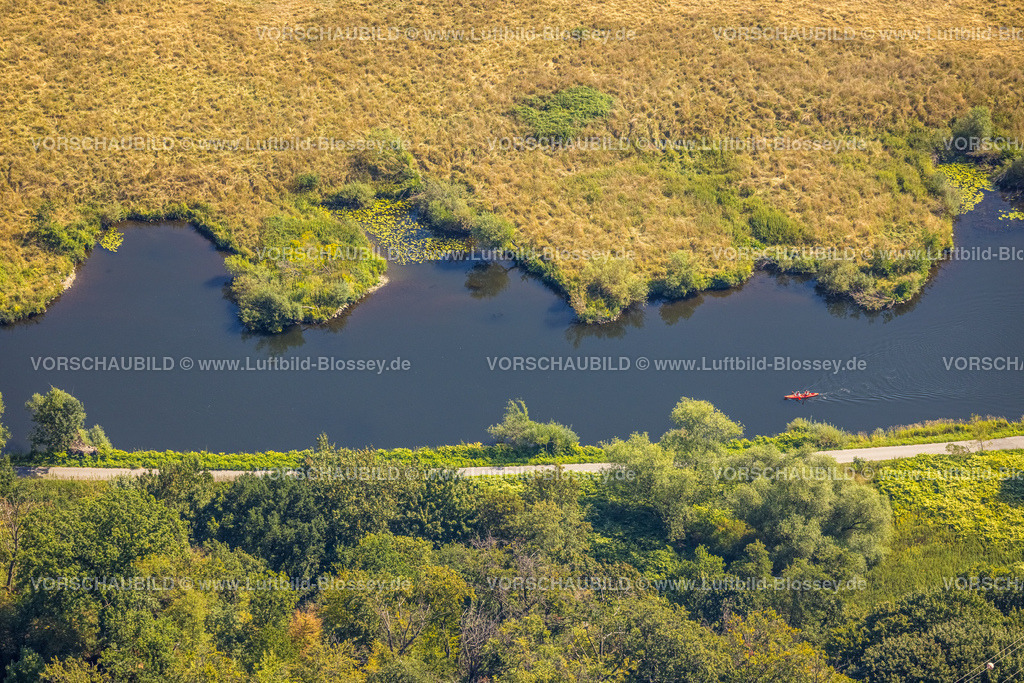 Hattingen220807533 | Luftbild, Kajakfahrer, Fluss Ruhr, Ruhraue in Winz, Hattingen, Ruhrgebiet, Nordrhein-Westfalen, Deutschland