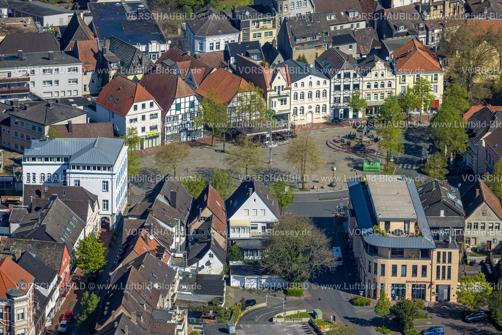 Kamen230406159 | Luftbild, Marktplatz, Kamen, Ruhrgebiet, Nordrhein-Westfalen, Deutschland