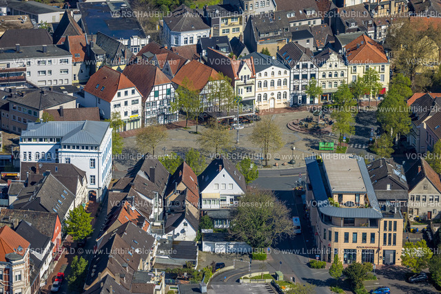 Kamen230406159 | Luftbild, Marktplatz, Kamen, Ruhrgebiet, Nordrhein-Westfalen, Deutschland