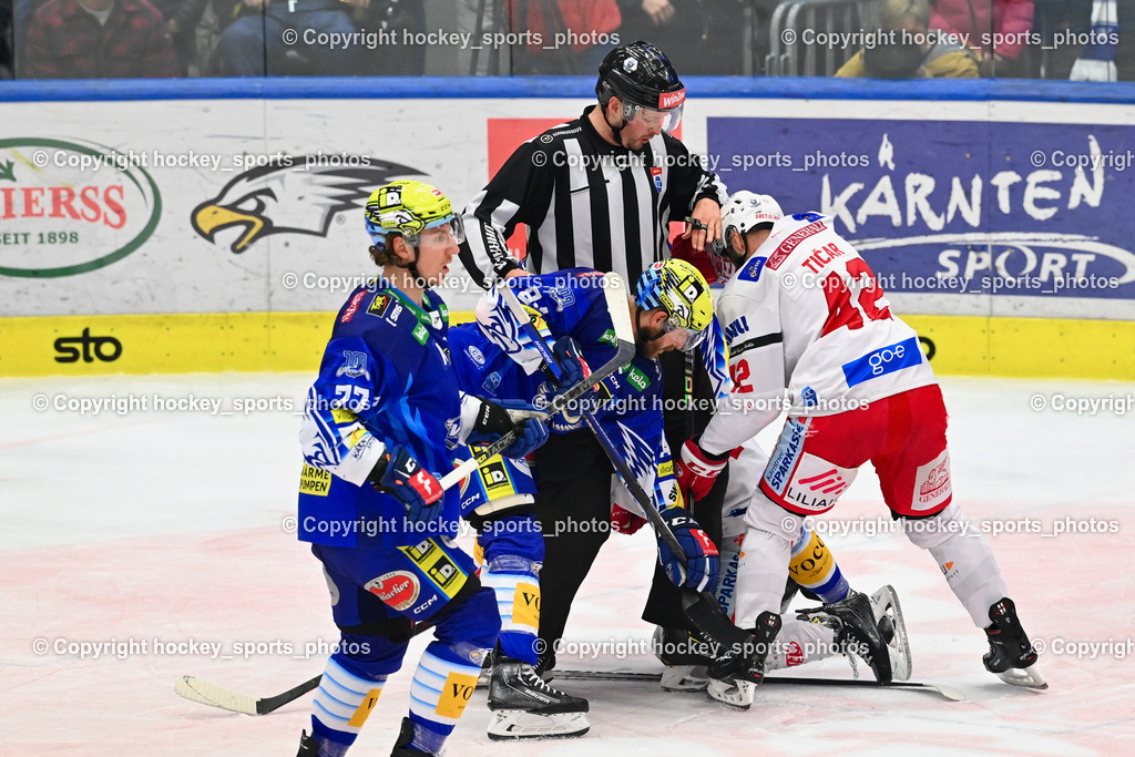 EC IDM Wärmepumpen VSV vs. EC KAC 12.3.2023 | SEEWALD ELIAS Referee, #77 Lindner Philipp, #84 Desiardins Andrew, #42 Ticar Rok
