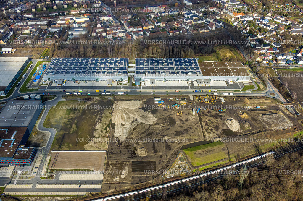 Gelsenkirchen230211752 | Luftbild, Industriepark Schalker Verein, Baustelle am Gewerbegebiet Europastraße, Dokas Handelsgesellschaft mbH, Bulmke-Hüllen, Gelsenkirchen, Ruhrgebiet, Nordrhein-Westfalen, Deutschland