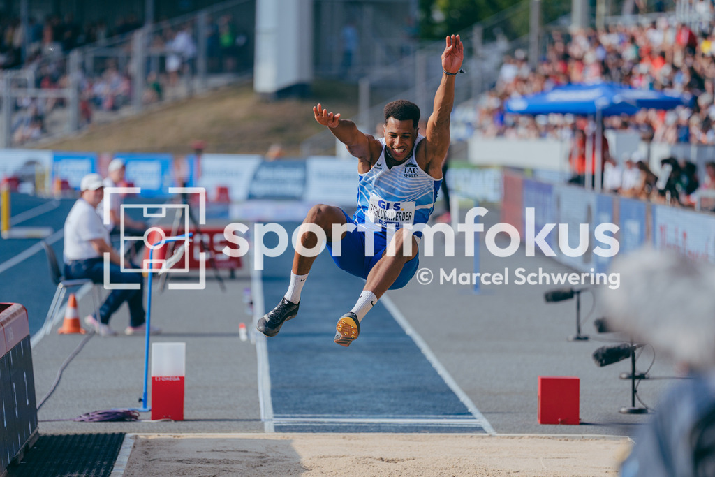 Deutsche Meisterschaften der Frauen und Männer 2026 | Denyo Schluckwerder, LAC BERLIN, Weitsprung, Deutsche Meisterschaften der Frauen und Männer 2026, Lohrheidestadion Bochum-Wattenscheid, 25.07.2026. Foto: Marcel Schwering / sportimfokus - Realisiert mit Pictrs.com