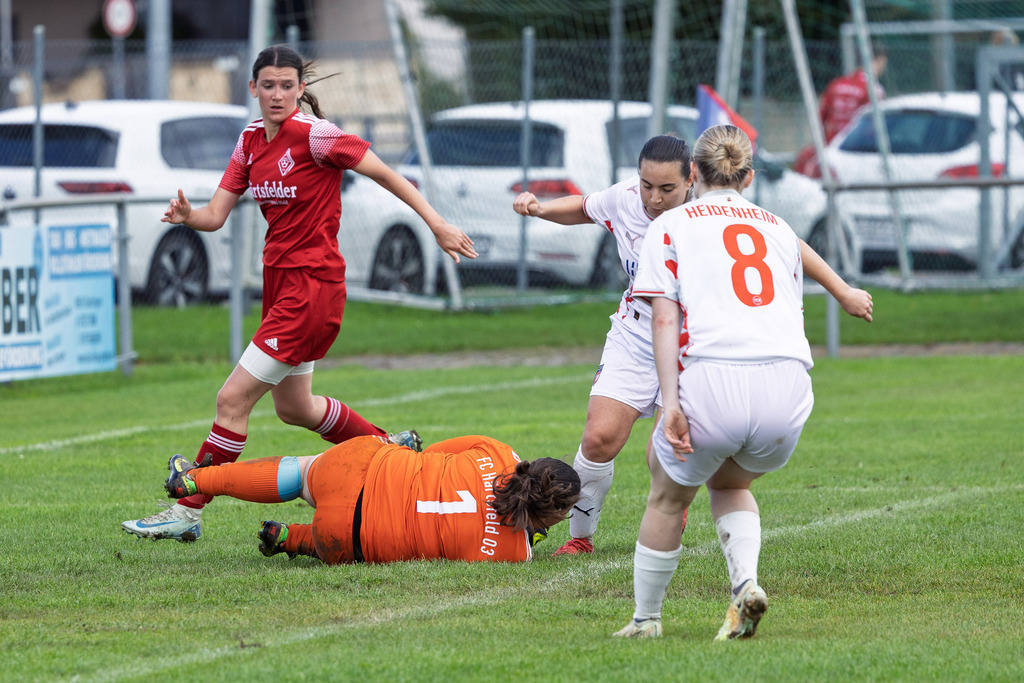 HÄRFCH_250914_9200 | FC Härtsfeld 03 vs. 1.FC Heidenheim 1846 II, Fußball, Frauen, Bezirksliga, 2025/2026, 1. Spieltag, 14.09.2025 in Dischingen(Foto: Michael Bulling) - Realisiert mit Pictrs.com