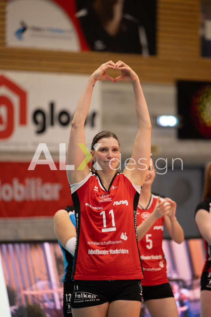 Volleyball I Frauen I Saison 2025-2026 I Volleyball NLA | Women I  Playoffs Finals 2/5 I  VC Kanti Schaffhausen - viteos NUC I  10.04.2026 | 11 Kateřina Holásková (CZ) (VC Kanti Schaffhausen) – Mitte - Realisiert mit Pictrs.com