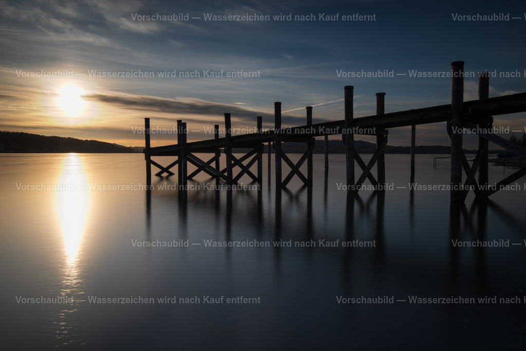 Steg am Bodensee | vor dem Sonnenuntergang - Realisiert mit Pictrs.com
