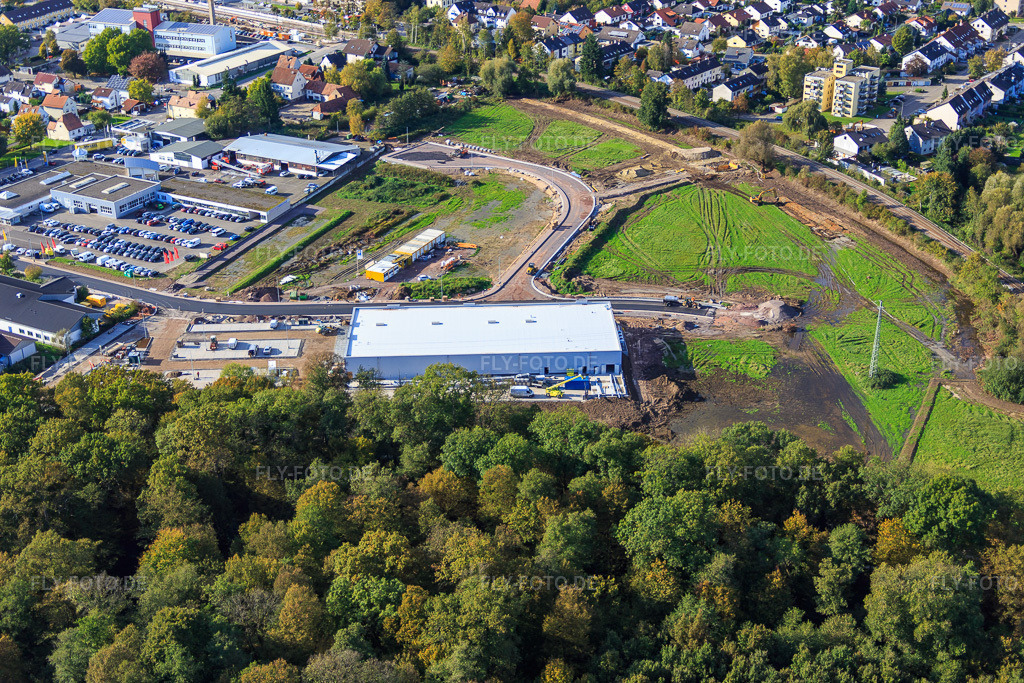 Luftbild: Neueröffnung EDEKA Neubau in der Lauterburger Straße in Kandel im Bundesland Rheinland-Pfalz in Deutschland. Foto: IMG_074526.jpg vom 14.10.2014 durch Werner Riehm/FLY-FOTO.de