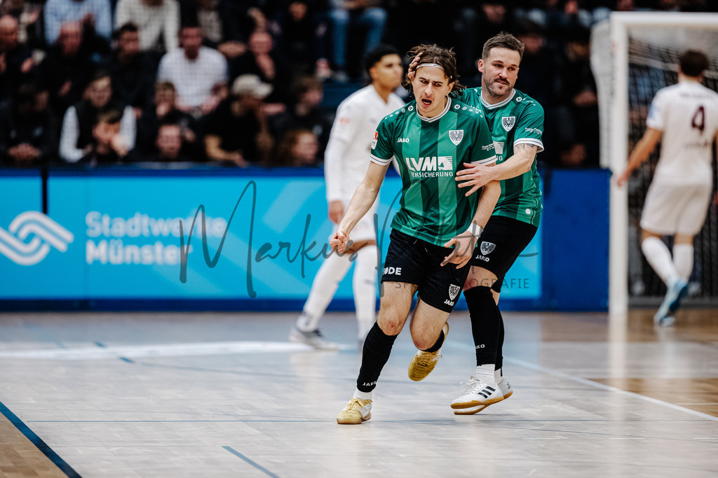 47. Stadtmeisterschaften im Hallenfußball 2025, Endrunde | Stadtmeisterschaften im Hallenfußball 2025, Endrunde, Sporthalle Berg Fidel in Münster. Foto: sportfotografie.ms | Markus Paletta - Realisiert mit Pictrs.com