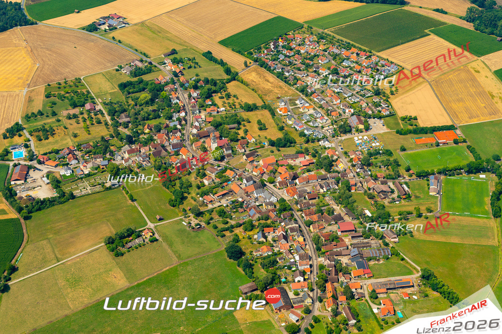 Aktuelles Luftbild von Hengstfeld Wallhausen - Die Luftaufnahme wurde 2022 mittels UL-Flugzeug erstellt ( keine Drohne ) - hochauflösende Kamera-Systeme von  Canon -Beste Qualität - Für grossformatige Ausdrucke geeignet. Die Geschenkidee !