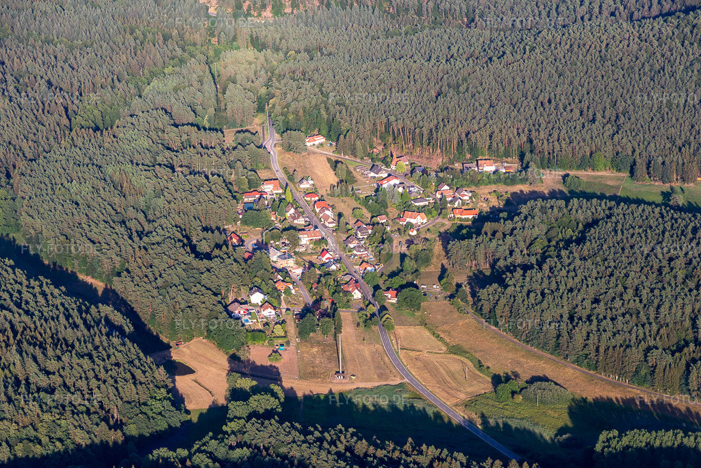 Luftbild: Lauterschwan im Ortsteil Lauterschwan in Erlenbach im Bundesland Rheinland-Pfalz in Deutschland. – Foto: IMG_133640.jpg vom 18.07.2022 durch Werner Riehm/FLY-FOTO.de – Auflösung des Originals: 5472 x 3648 px – Erlenbach - Webseite der Gemeinde Erlenbach bei Dahn