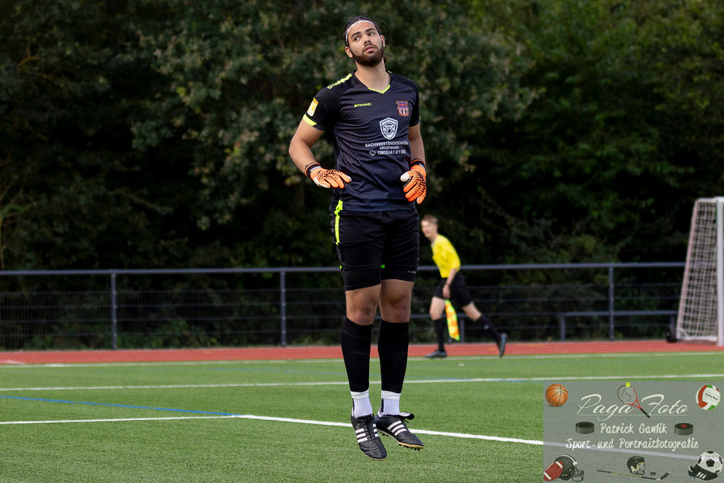Testspiel: Spvgg. 03 Fechenheim - Türk Gücü Friedberg, 13.07.2024 | Finn Landburg (Türk Gücü Friedberg #1), Freisteller, Portrait / Porträt, Spvgg. 03 Fechenheim - Türk Gücü Friedberg, Frankfurt am Main, Sportanlage Birsteiner Straße, 13.7.2024 - Realisiert mit Pictrs.com