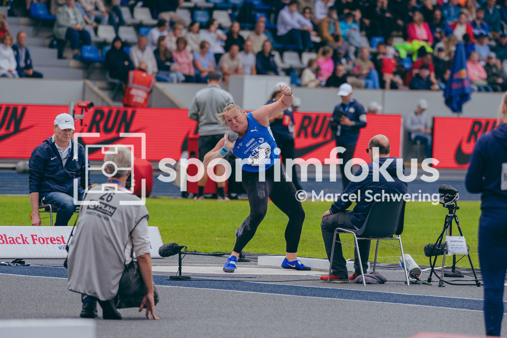 Deutsche Meisterschaften der Frauen und Männer 2026 | Julia Ritter, TV Wattenscheid 01, Kugel, Deutsche Meisterschaften der Frauen und Männer 2026, Lohrheidestadion Bochum-Wattenscheid, 26.07.2026. Foto: Marcel Schwering / sportimfokus - Realisiert mit Pictrs.com