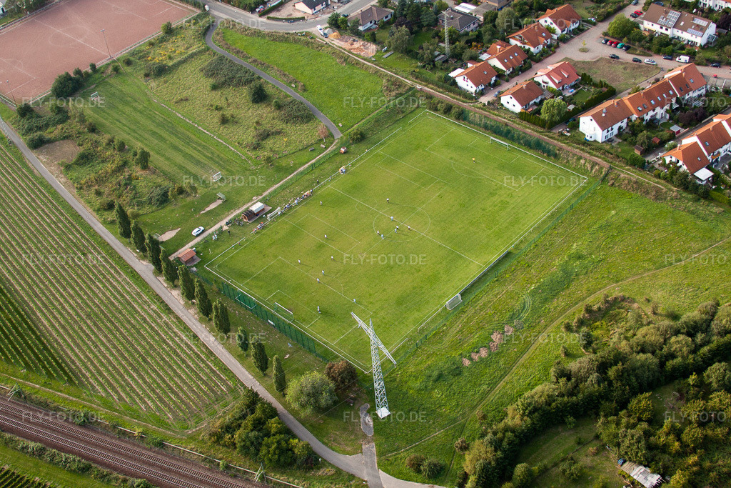 Luftbild: Mußbach an der Weinstraße, Sportplatz im Ortsteil Mußbach in Neustadt im Bundesland Rheinland-Pfalz in Deutschland. Foto: IMG_33035.jpg vom 04.09.2010 durch Werner Riehm/FLY-FOTO.de