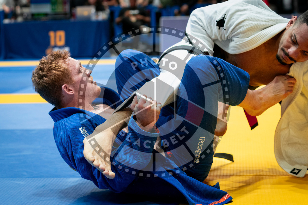 20240126PBB1408 | Fighters compete during the Brazilian Jiu-Jitsu European Championship of the IBJJF in Paris, France, on January 26, 2024.