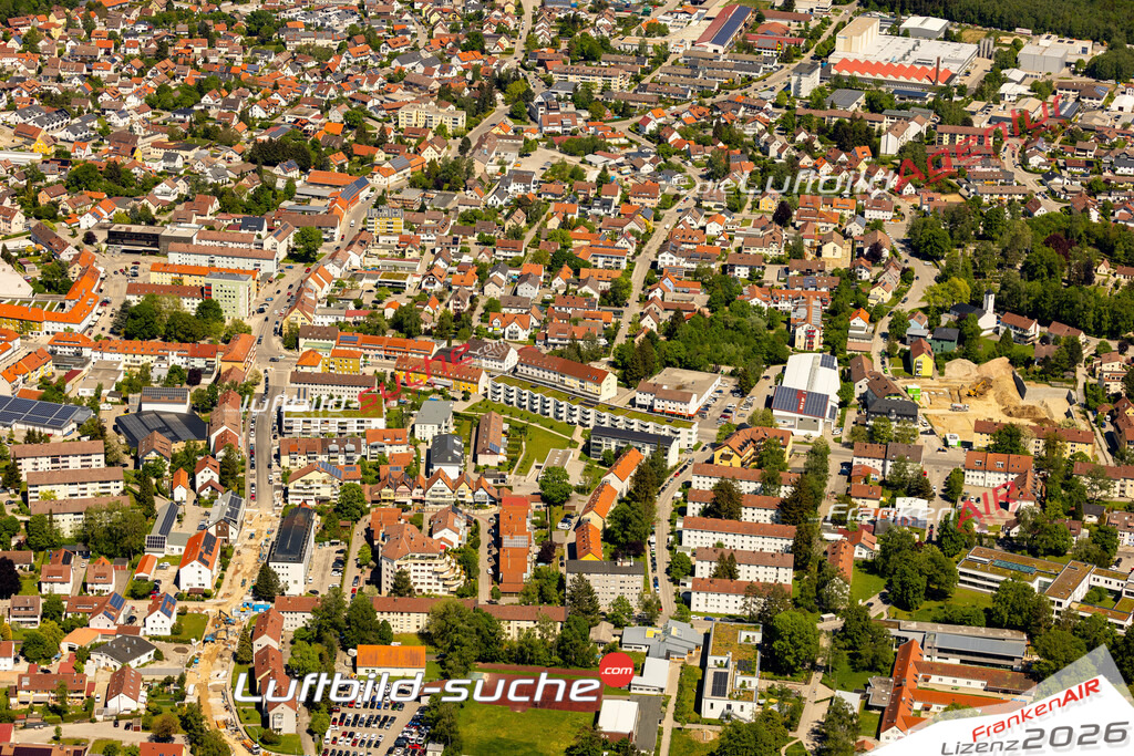 Das Luftbild zeigt : Neugablonz Kaufbeuren - Die Luftaufnahme wurde 2024 vom UL-Flugzeug aus erstellt ( keine Drohne ) - Hochauflösende Luftaufnahme - Für grossformatige Ausdrucke geeignet. Die Geschenkidee !Mit Lizenz und Bildrechte bestellbar