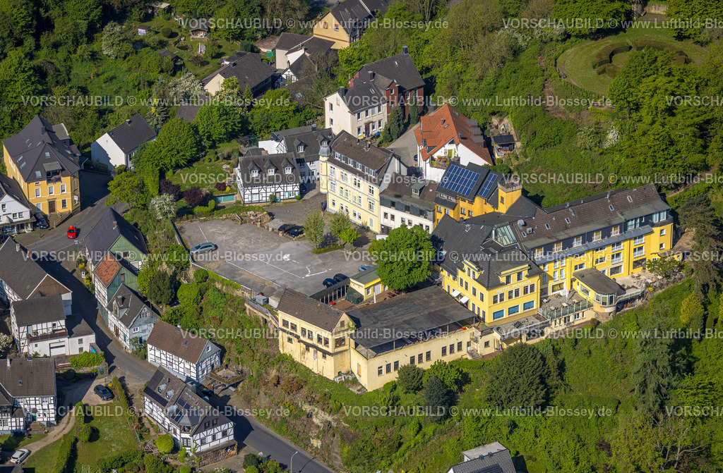 Wetter240503705 | Luftbild, Burghotel Volmarstein, Am Vorberg an der Burgruine, Fachwerkhäuser, Volmarstein, Wetter, Ruhrgebiet, Nordrhein-Westfalen, Deutschland