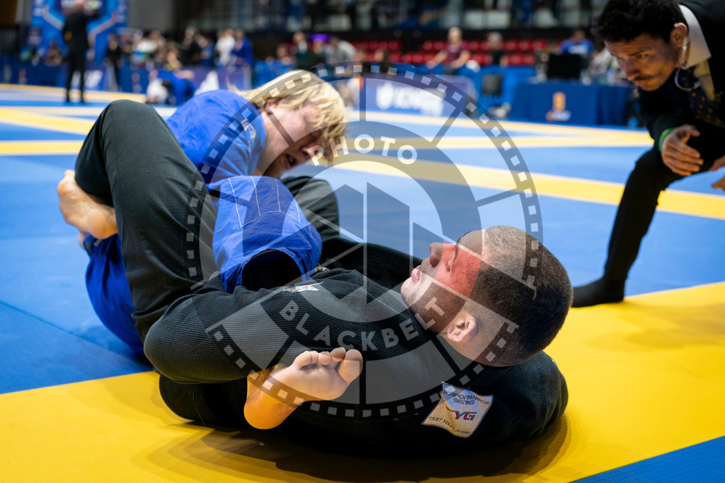 20240126PBB0167 | Fighters compete during the Brazilian Jiu-Jitsu European Championship of the IBJJF in Paris, France, on January 26, 2024.