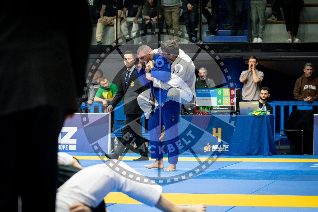 20240124PBB01661 | Fighters compete during the second day of the IBJJF European Championship in Paris, France, on January 24, 2024.