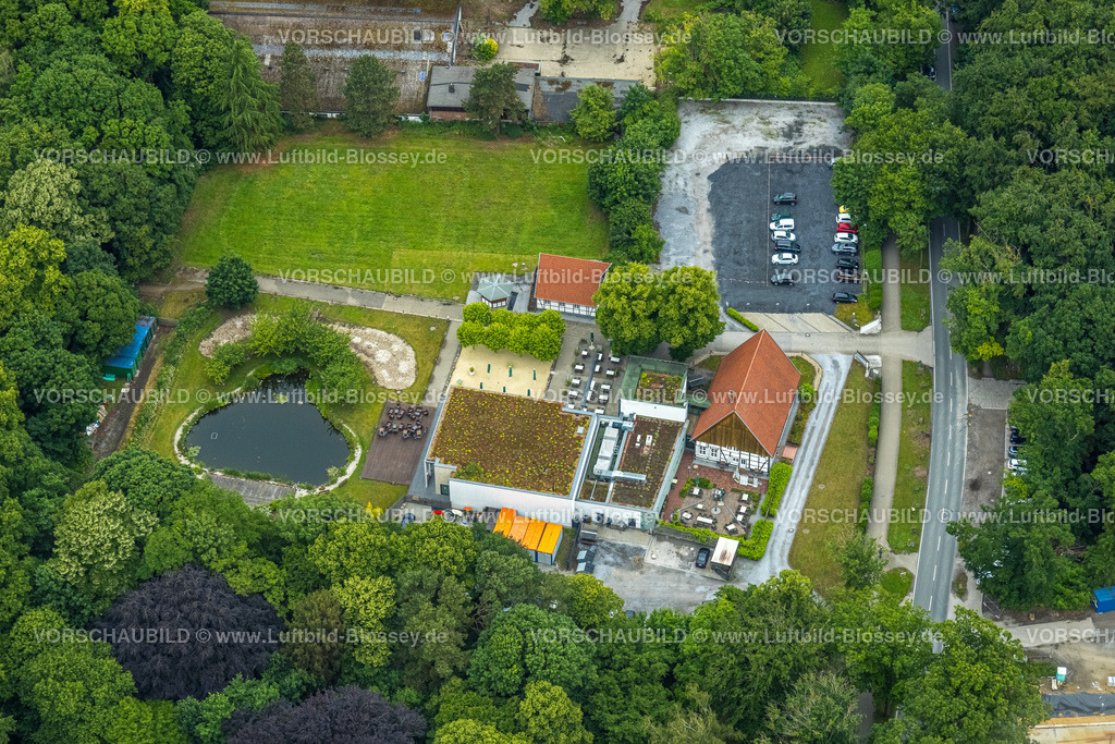 Hamm220604250 | Luftbild, Altes Fährhaus Hamm mit Außengastronomie und Teich, Uentrop, Hamm, Ruhrgebiet, Nordrhein-Westfalen, Deutschland