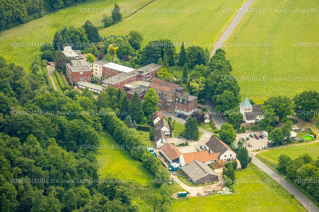 Hattingen250517274 | Luftbild, Haus Theresia Wohnheim, Mariä Empfängnis Kirche, Hattingen, Ruhrgebiet, Nordrhein-Westfalen, Deutschland