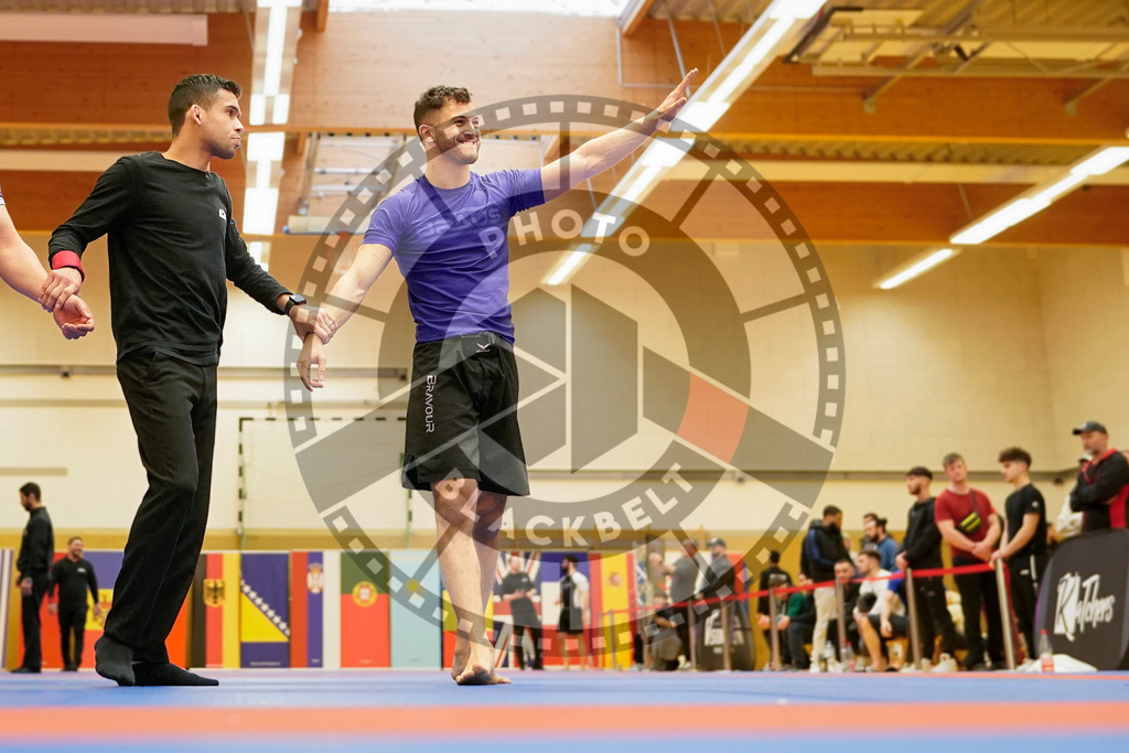 20240203PBB09940 | Fighters compete during the Brazilian Jiu-Jitsu Championship of the AJP Tour in Maintal by Frankfurt am Main, Germany, on February 2, 2024.