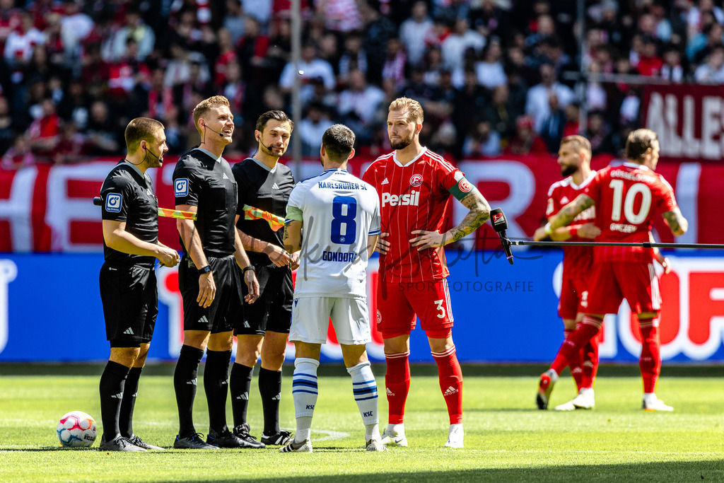 Fortuna Düsseldorf vs. Karlsruher SC | Düsseldorf, 30.04.2023: 2. Bundesliga, 30. Spieltag, Fortuna Düsseldorf gegen Karlsruher SC in der Merkur Arena in Düsseldorf. Foto: sportfotografie.ms | Markus Paletta - Realisiert mit Pictrs.com