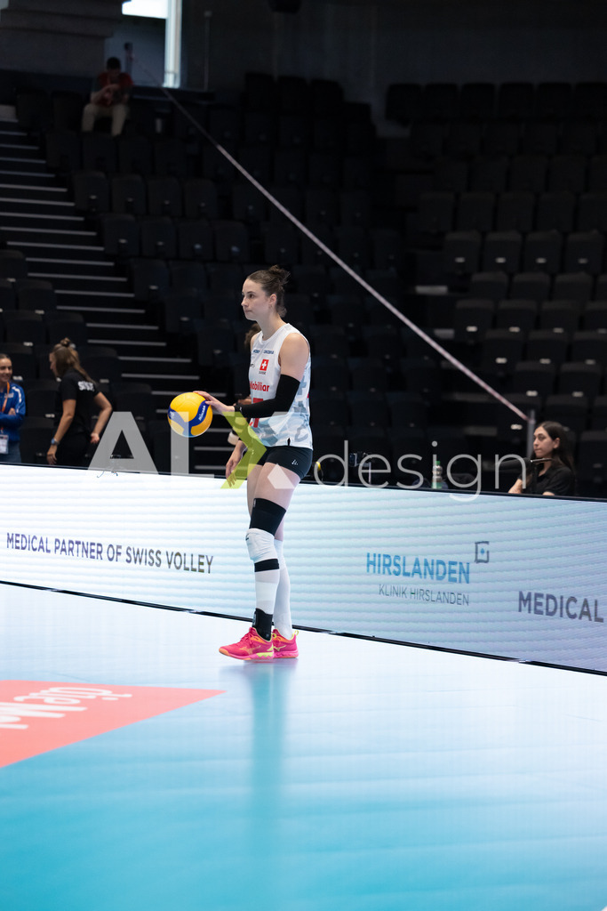 Georgia v Switzerland - CEV European League Women | KRIENS, SWITZERLAND - JUNE 12: JULIE LENGWEILER of Switzerland during the CEV European League match between Georgia and Switzerland at Pilatus Arena on June 12, 2026 in Kriens, Switzerland. - Realisiert mit Pictrs.com