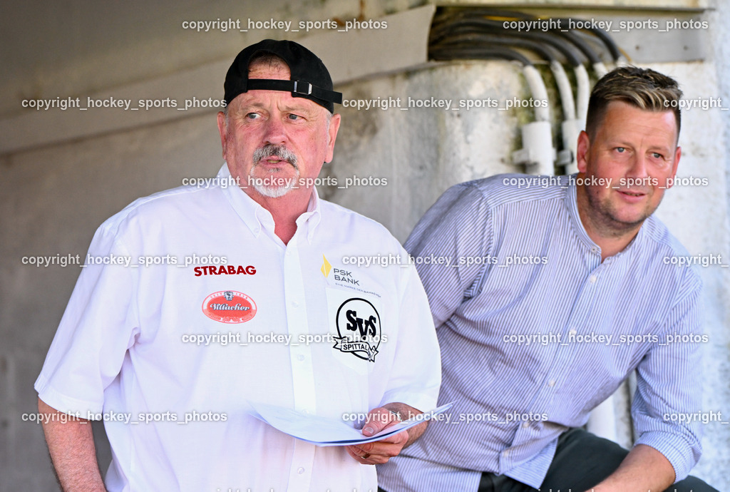 SVS Spittal Drau vs. FK Austria Wien 21.7.2023 | Sportlicher Leiter SV Spittal Wolfgang Oswald, Headcoach SV Spittal Philipp Dabringer
