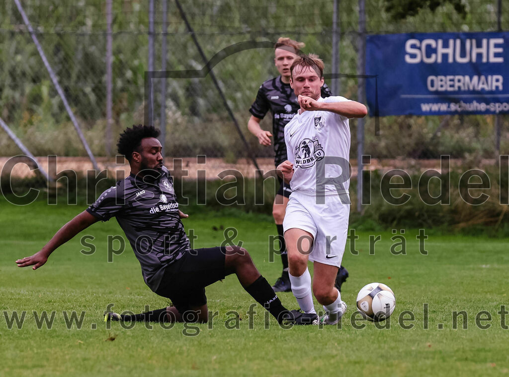 2023-08-27_081_TSV_Egmating_II_gegen_SG_Grasbrunn-Haar_II | Egmating, Deutschland, 27.08.2023:
Fußball, B-Klasse 2023 / 2024, 2. Spieltag, TSV Egmating II gegen (SG) Grasbrunn / Haar II, Endergebnis: 1:2

Natnael Gebrmeskel (TSV Egmating, #5), Moritz Busche ((SG) Grasbrunn / Haar II, #11)

Foto: Christian Riedel / fotografie-riedel.net