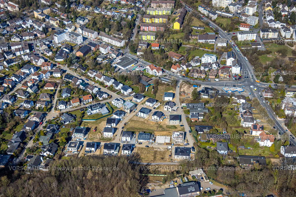 Hagen250303882 | Luftbild, Wohngebiet Baustelle mit Neubau Einfamilienhäuser Auf der Gehre, Emst, Hagen, Ruhrgebiet, Nordrhein-Westfalen, Deutschland