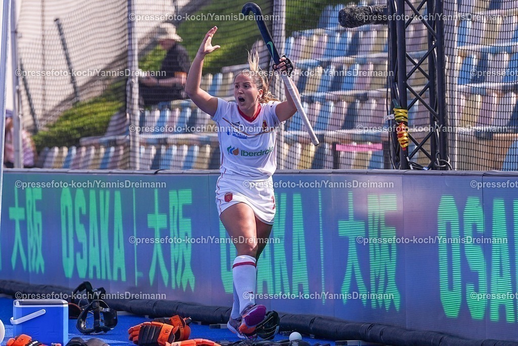 xydrx13082501009 | 13.08.2025, xydrx, Frauen EuroHockey Championship 2025, Gruppenphase, Gruppe B, Spanien - England, Sparkassenpark Mönchengladbach: Patricia Alvarez (ESP #10) ärgert sich